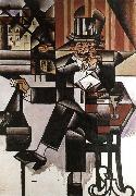 Juan Gris The man at the coffee room oil painting picture wholesale
